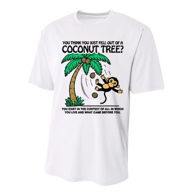 You Think You Fell Out Of A Coconut Tree Funny Kamala Harris Performance Sprint T-Shirt