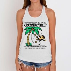 You Think You Fell Out Of A Coconut Tree Funny Kamala Harris Women's Knotted Racerback Tank