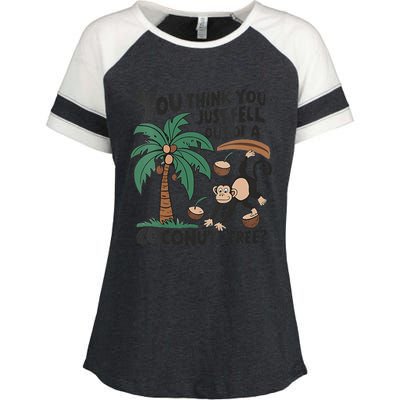 You Think You Just Fell Out Of A Coconut Tree Meme Enza Ladies Jersey Colorblock Tee