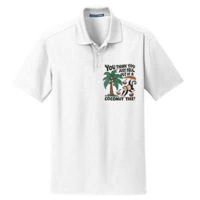 You Think You Just Fell Out Of A Coconut Tree Meme Dry Zone Grid Polo