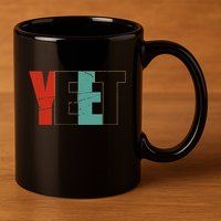 Yeet Trendy Yeeting Meme Slogan Urban Slang 11oz C Handle Ceramic Mug