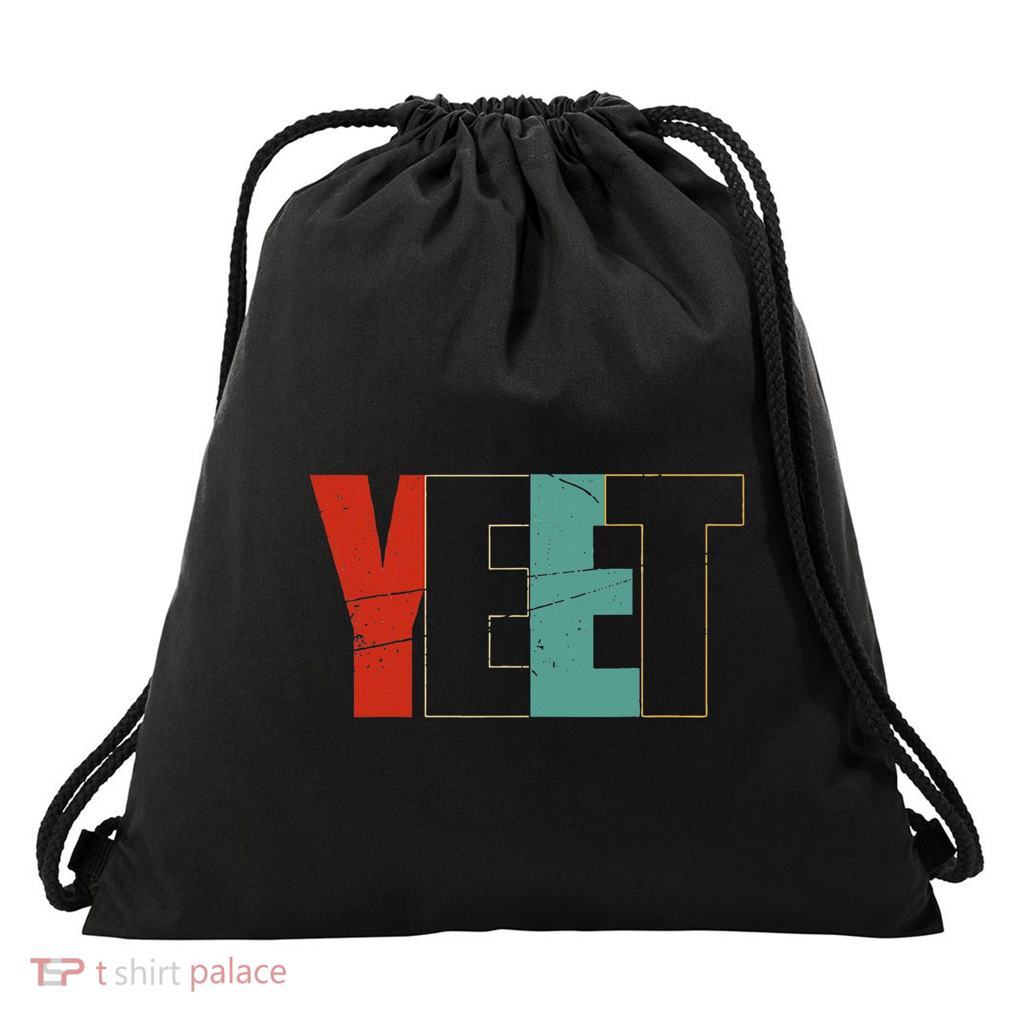 Yeet Trendy Yeeting Meme Slogan Urban Slang Drawstring Bag