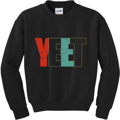 Yeet Trendy Yeeting Meme Slogan Urban Slang Kids Sweatshirt