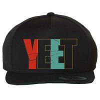 Yeet Trendy Yeeting Meme Slogan Urban Slang Wool Snapback Cap