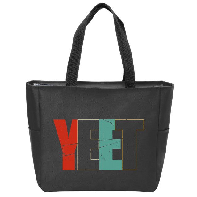 Yeet Trendy Yeeting Meme Slogan Urban Slang Zip Tote Bag