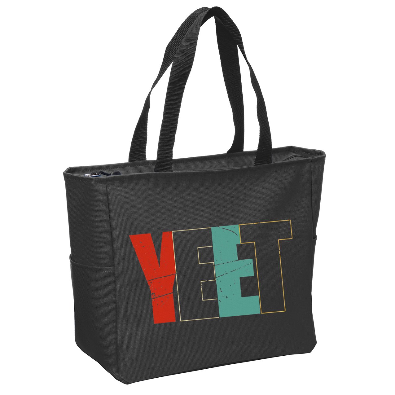 Yeet Trendy Yeeting Meme Slogan Urban Slang Zip Tote Bag