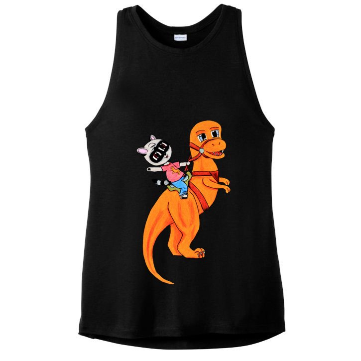 Yeeha Teddy Ladies PosiCharge Tri-Blend Wicking Tank