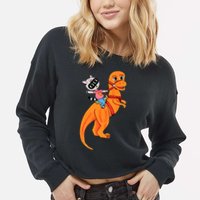 Yeeha Teddy Cropped Pullover Crew