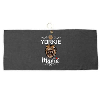 Yorkshire Terrier Yorkie Mama Dog Lover Funny Mothers Day Gift Large Microfiber Waffle Golf Towel