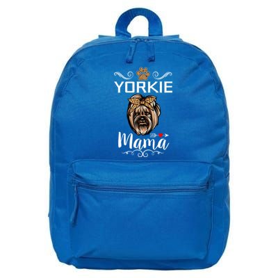 Yorkshire Terrier Yorkie Mama Dog Lover Funny Mothers Day Gift 16 in Basic Backpack