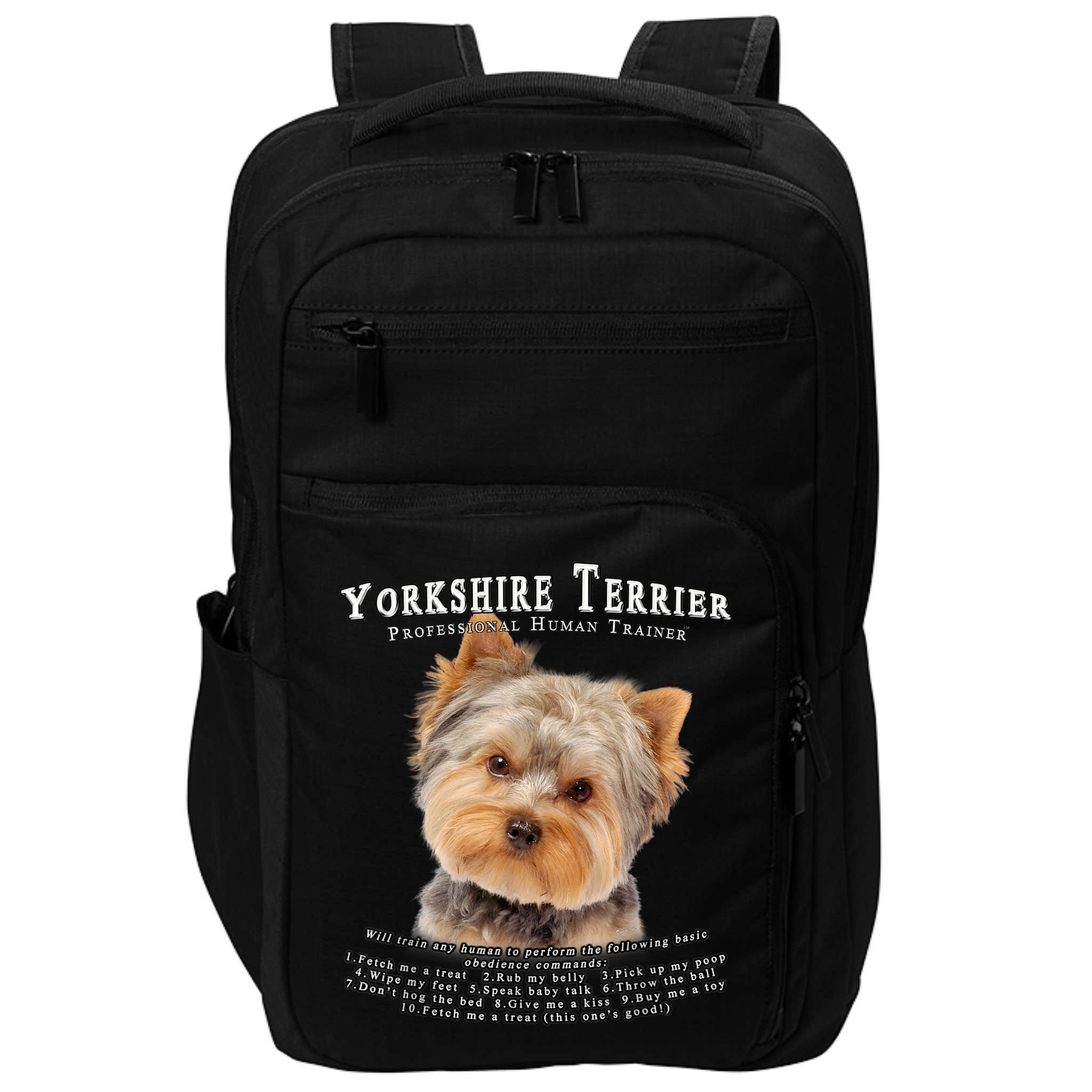 Yorkshire Terrier Yorkie Owner Lover Human Trainer Impact Tech Backpack