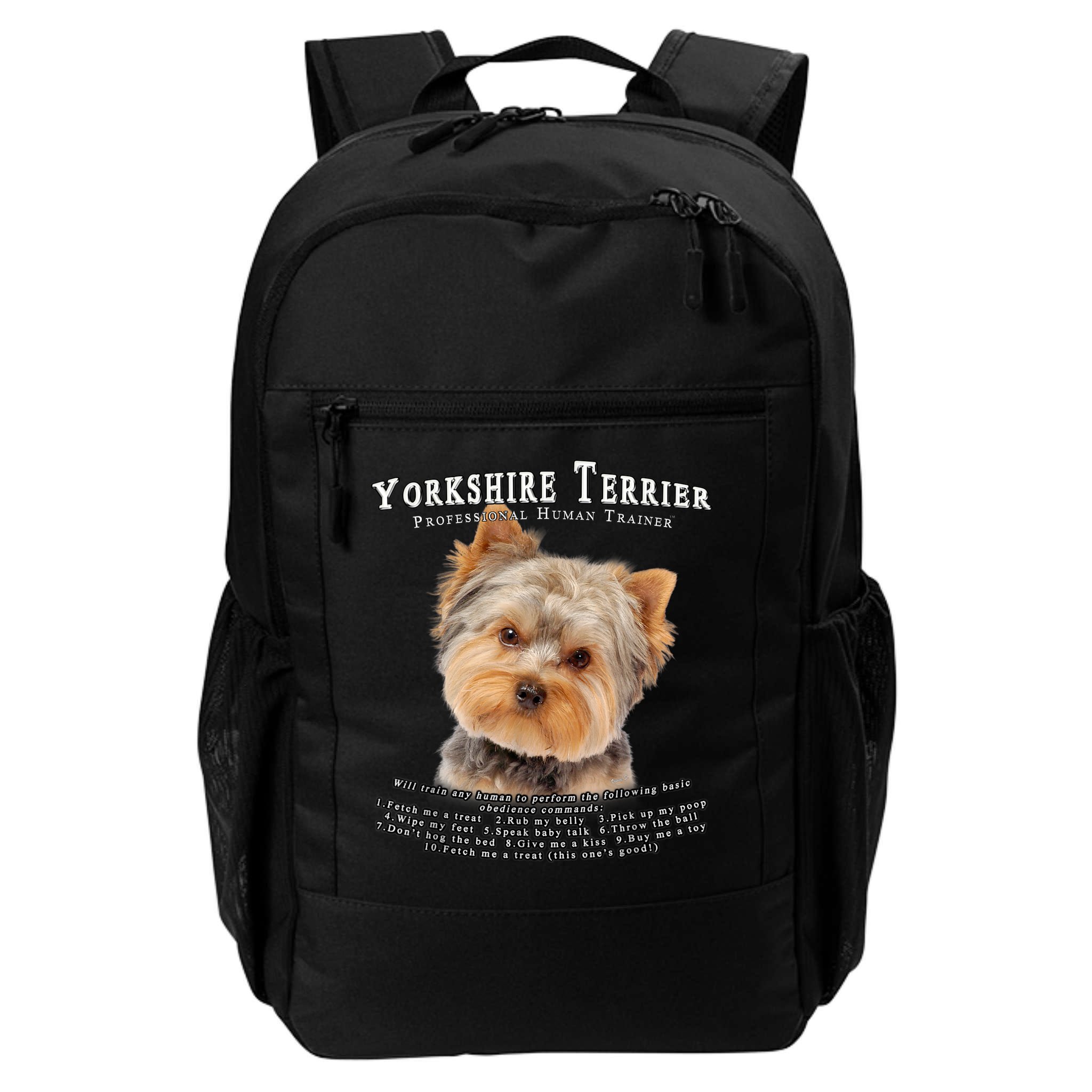 Yorkshire Terrier Yorkie Owner Lover Human Trainer Backpack