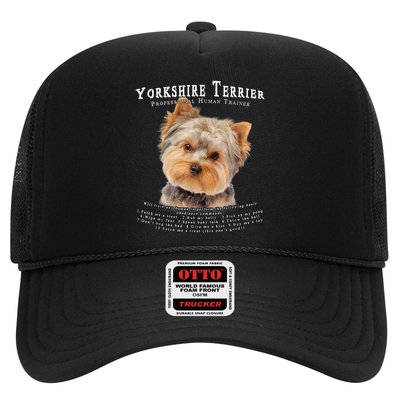 Yorkshire Terrier Yorkie Owner Lover Human Trainer Trucker Hat