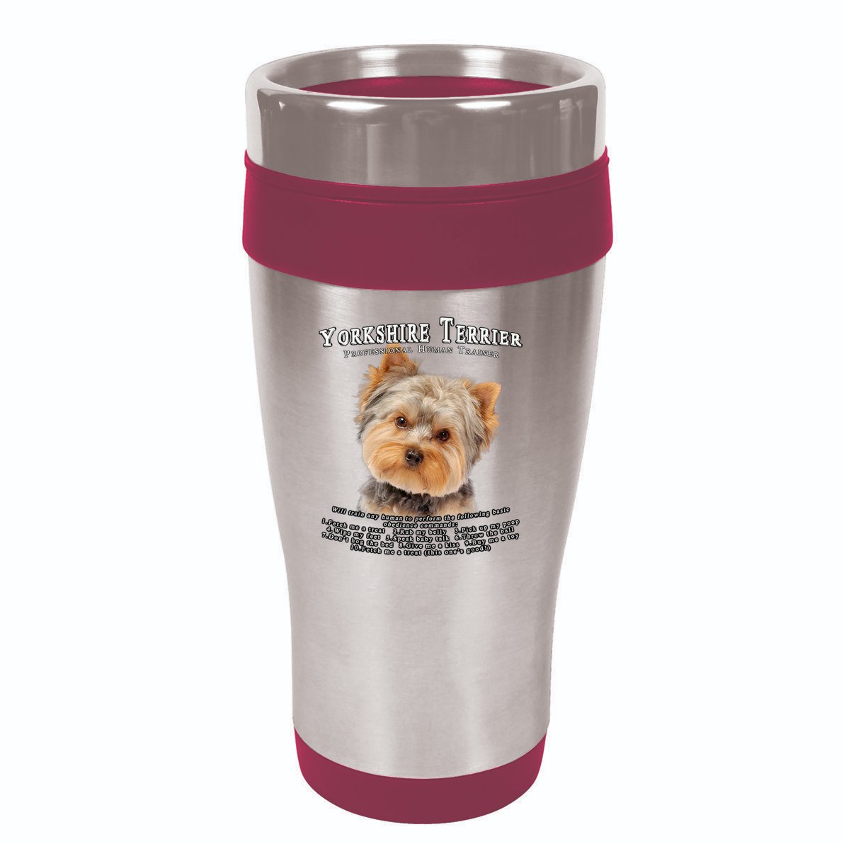 Yorkshire Terrier Yorkie Owner Lover Human Trainer 16oz Travel Tumbler