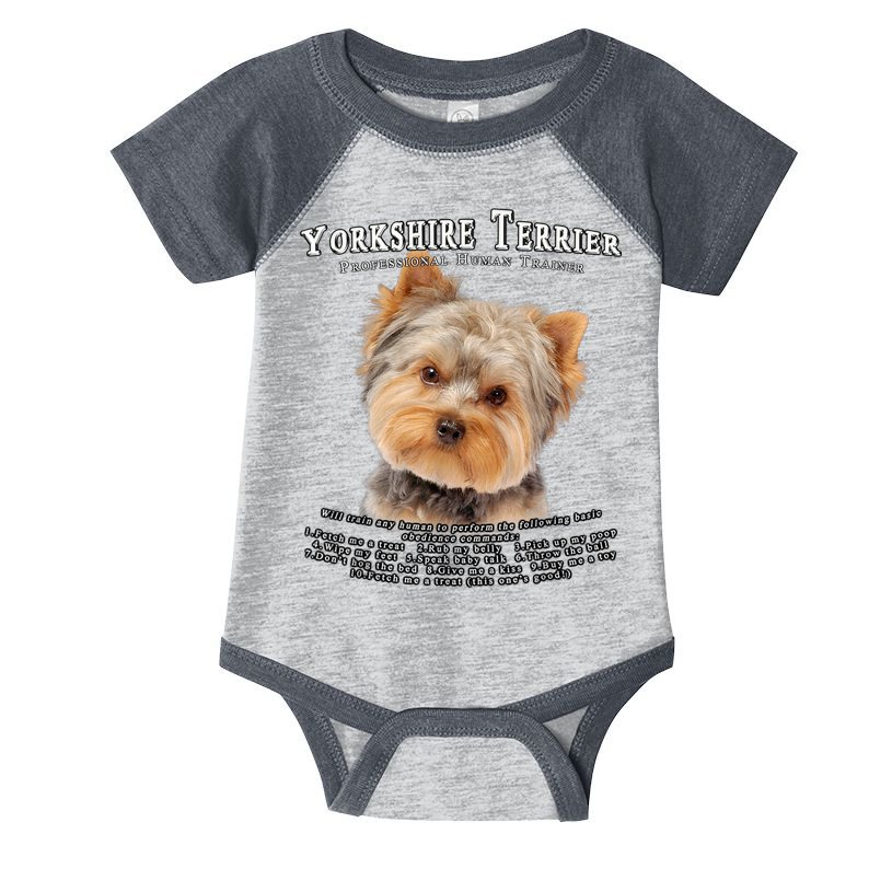 Yorkshire Terrier Yorkie Owner Lover Human Trainer Infant Baby Jersey Bodysuit