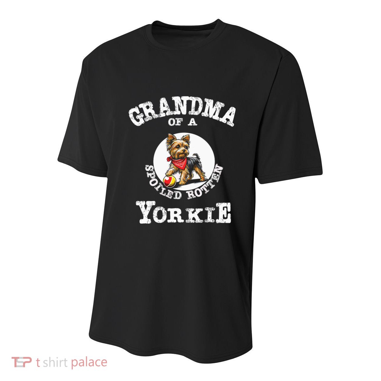 Yorkshire Terrier Yorkie Grandmother Grandma Youth Performance Sprint T-Shirt