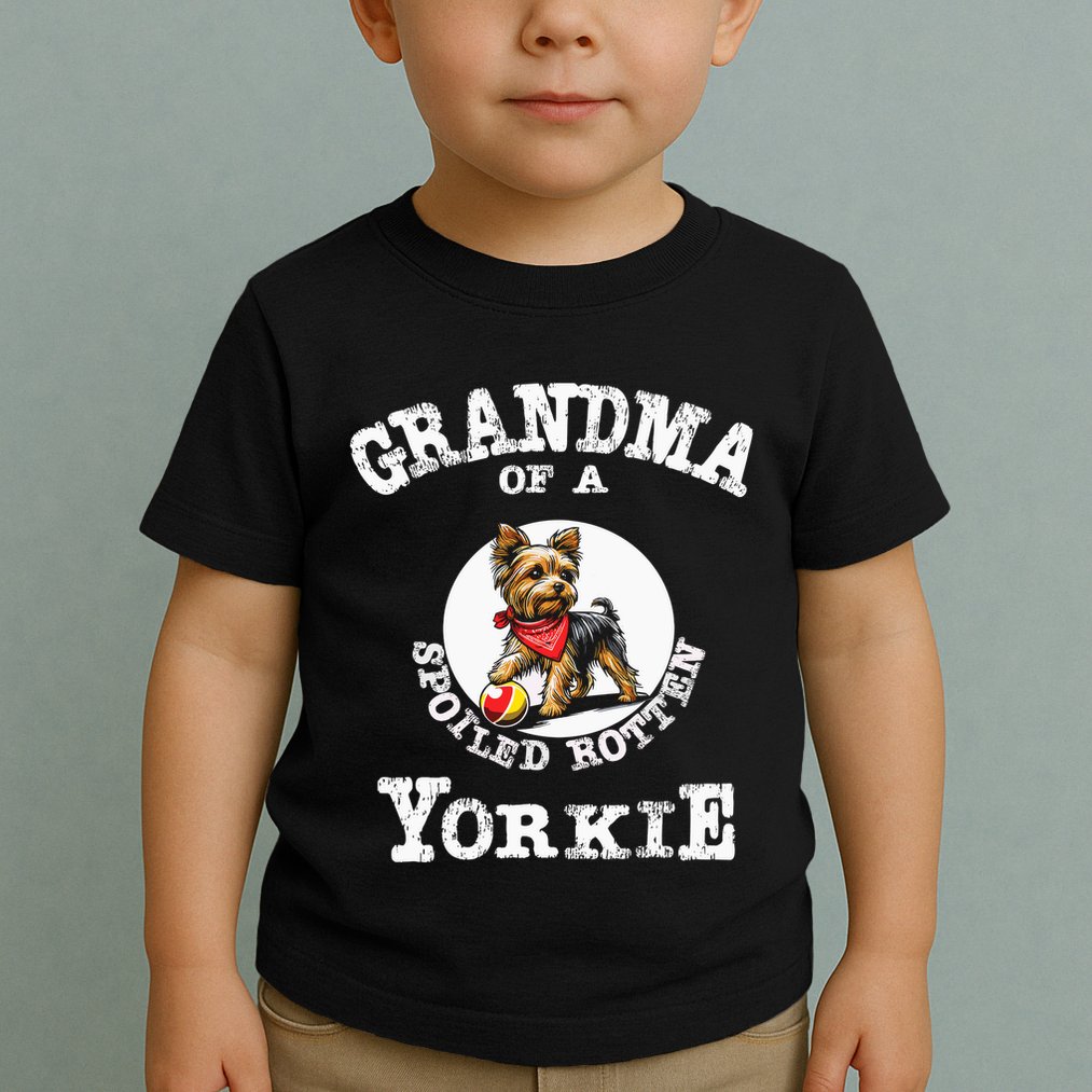 Yorkshire Terrier Yorkie Grandmother Grandma Toddler T-Shirt