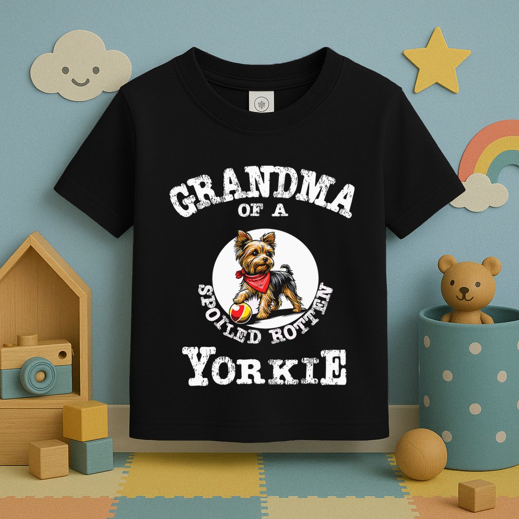 Yorkshire Terrier Yorkie Grandmother Grandma Toddler T-Shirt