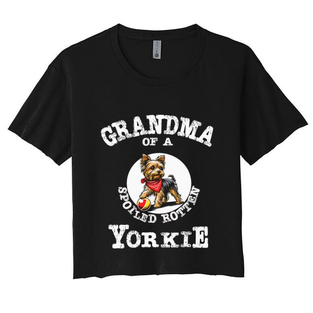 Yorkshire Terrier Yorkie Grandmother Grandma Crop Top