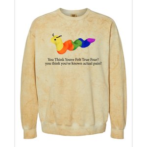 You Think Youve Felt True Fear Funny Colorblast Crewneck Sweatshirt