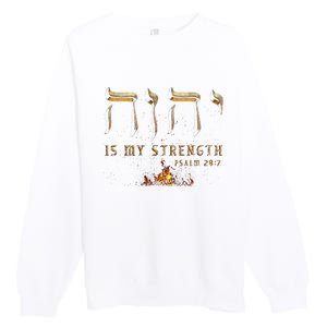 Yhwh Tetragrammaton Yahweh Elohim Hebrew Israelite Premium Crewneck Sweatshirt