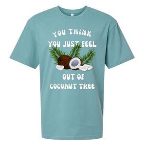 You Think You Just Fell Out Of Coconut Tree V Neck Sueded Cloud Jersey T-Shirt