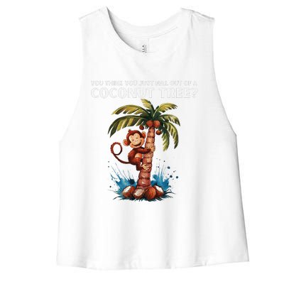 You Think You Just Fell Out Of A Coconut Tree Kamala Women's Racerback Cropped Tank