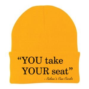 You Take Your Seat Biden's Cue Cards Funny Anti Biden FJB Knit Cap Winter Beanie