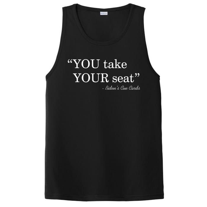 You Take Your Seat Biden's Cue Cards Funny Anti Biden FJB PosiCharge Competitor Tank