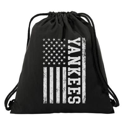 Yankee Us Flag Drawstring Bag