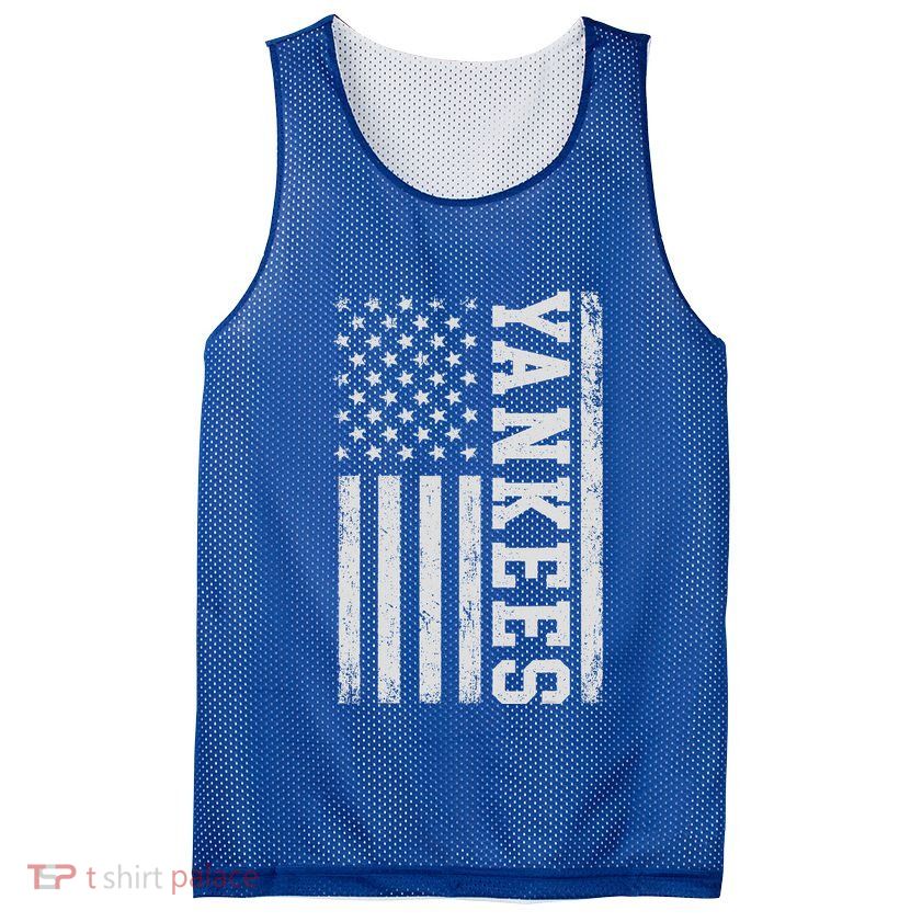 Yankee Us Flag Mesh Reversible Basketball Jersey Tank