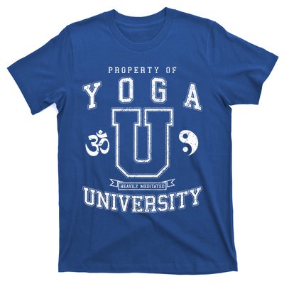 Yoga University Heavily Meditated Vintage College Varsity Cool Gift T-Shirt