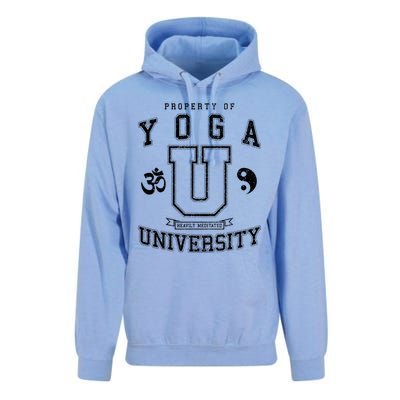 Yoga University Heavily Meditated Vintage College Varsity Cool Gift Unisex Surf Hoodie