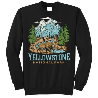 Yellowstone Us National Park Wolf Bison Bear Sweatshirt