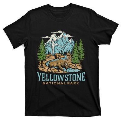 Yellowstone Us National Park Wolf Bison Bear T-Shirt