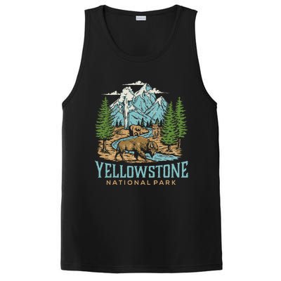 Yellowstone Us National Park Wolf Bison Bear PosiCharge Competitor Tank