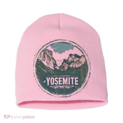 Yosemite Us National Park Vintage Short Acrylic Beanie