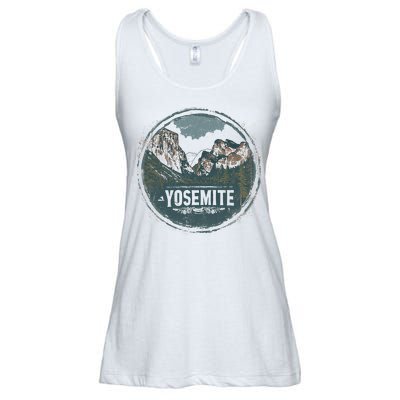 Yosemite Us National Park Vintage Ladies Essential Flowy Tank