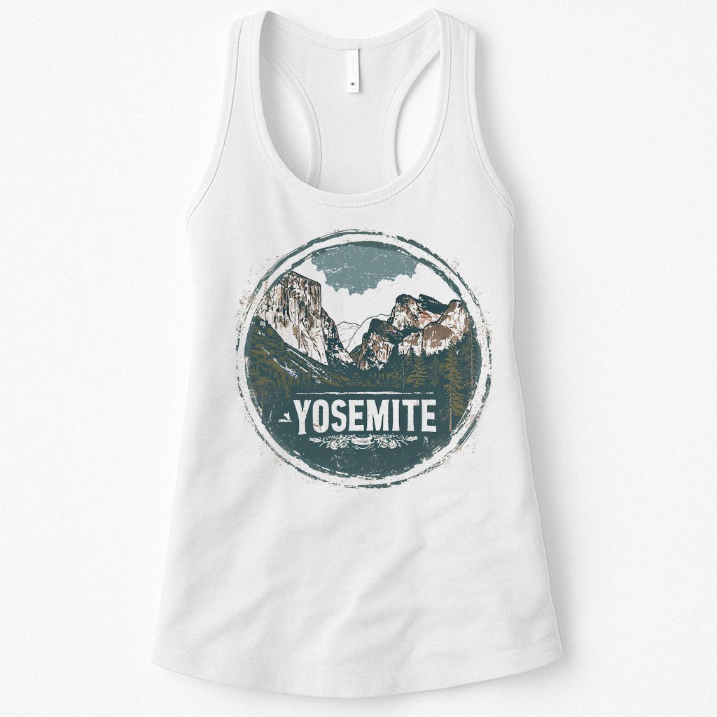 Yosemite Us National Park Vintage Womens Tank Top