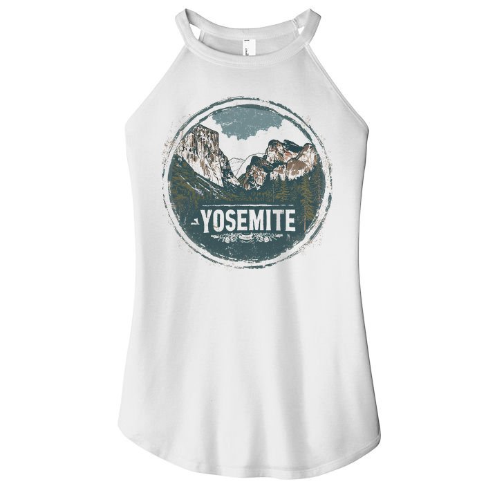 Yosemite Us National Park Vintage Women's Perfect Tri Rocker Tank