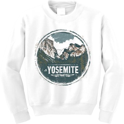 Yosemite Us National Park Vintage Kids Sweatshirt