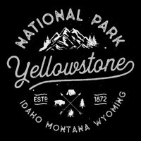 Yellowstone US National Park Bison Buffalo Vintage Men Women Backpack