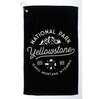 Yellowstone US National Park Bison Buffalo Vintage Men Women Golf Towel
