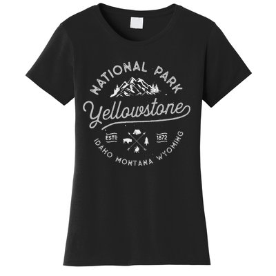 Yellowstone US National Park Bison Buffalo Vintage Men Women Women's T-Shirt