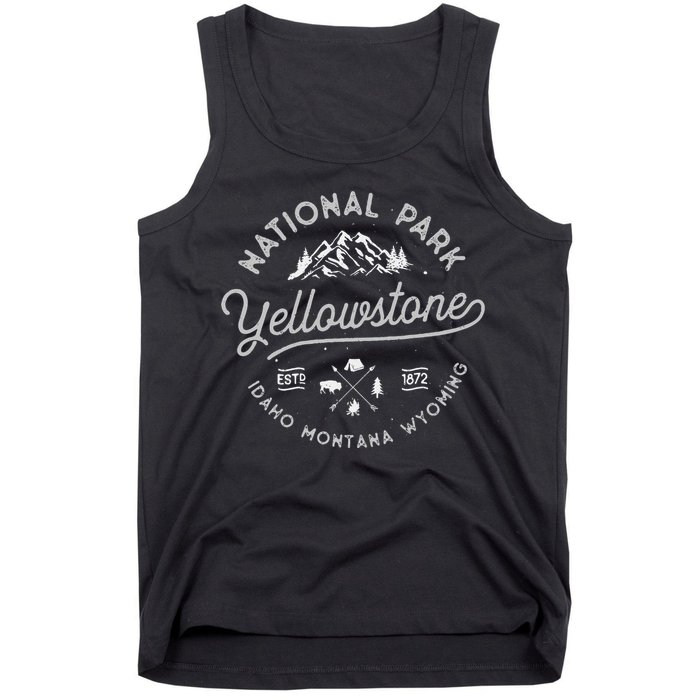 Yellowstone US National Park Bison Buffalo Vintage Men Women Tank Top