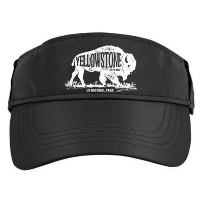 Yellowstone US National Park Bison Buffalo Vintage Men Women Adult Drive Performance Visor