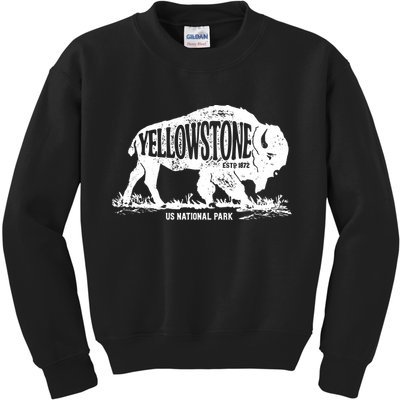 Yellowstone US National Park Bison Buffalo Vintage Men Women Kids Sweatshirt