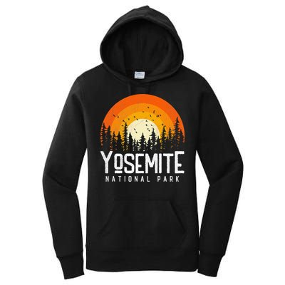 Yosemite US National Park Retro Style Vintage 70s 80s Women's Pullover Hoodie