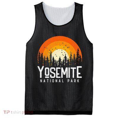 Yosemite US National Park Retro Style Vintage 70s 80s Mesh Reversible Basketball Jersey Tank