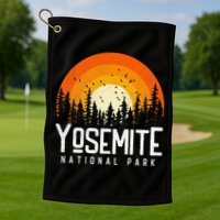 Yosemite US National Park Retro Style Vintage 70s 80s Golf Towel